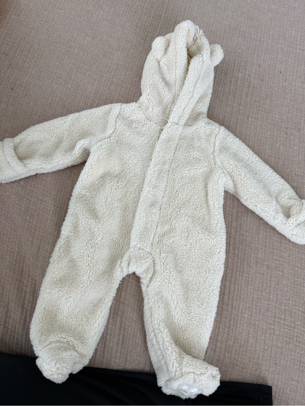Magnetic Me Cream Teddy Hooded Footed One-Piece